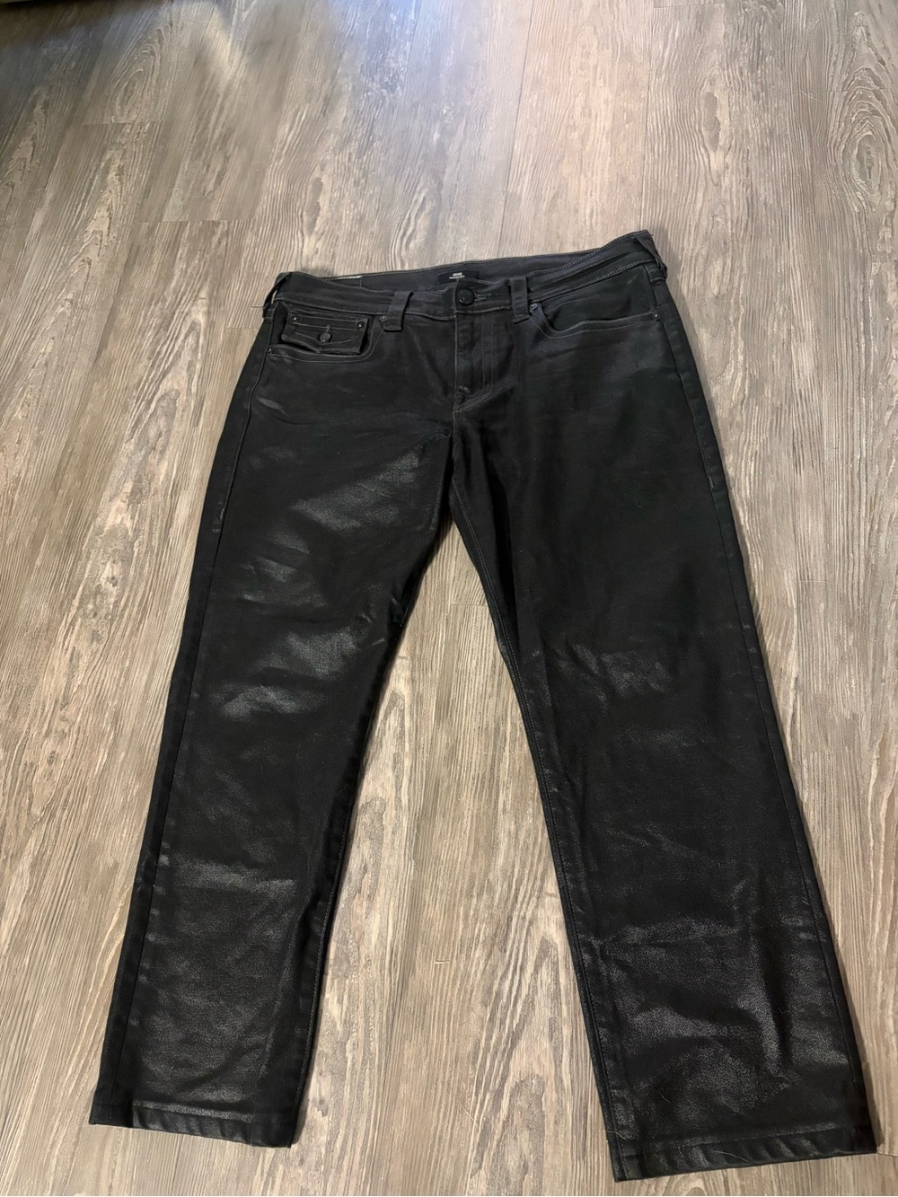 True Religion Men's Black Straight Jeans